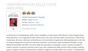 I martiri massoni delle Fosse Ardeatine, Mangialibri - dal 2005 mai una dieta