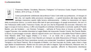 Francesco Martini. Socialista, Massone, Partigiano” di Francesco Guida, "Le Recensioni librarie"